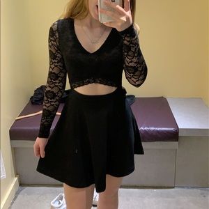 Black Lacey Cut Out Dress